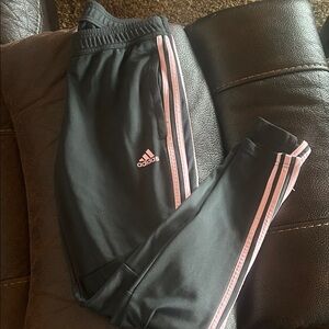 Adidas women’s  Joggers in Black with Pink Accents